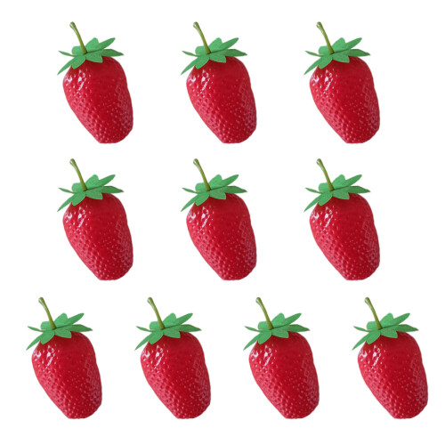 10pcs Simulations Artificial Fruit Strawberry for-large