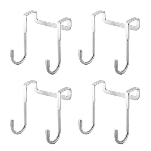 4pc  Stainless Steels Hook Hanger Cabinet Storage Rack