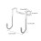 4pc  Stainless Steels Hook Hanger Cabinet Storage Rack 3