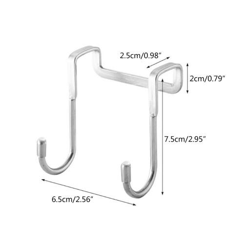 4pc  Stainless Steels Hook Hanger Cabinet Storage Rack 2