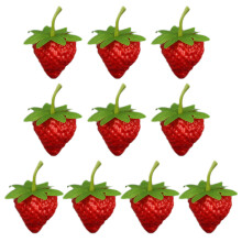 10pcs Simulations Artificial Fruit Strawberry for-small