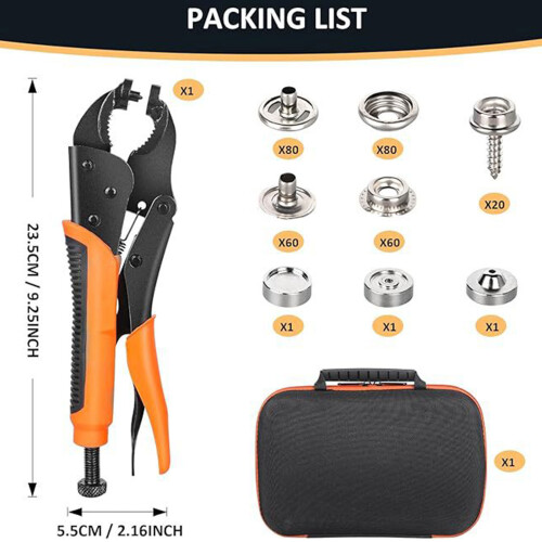 Snap Fastener Pliers Adjustable Snap Install Tool Pliers for-A 1