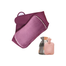 Bolsa de água quente portátil com capa luxuosa de pele sintética, cinto ajustável na cintura para conforto e estilo incomparáveis, sua