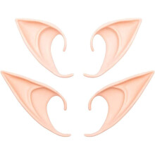 Latex Cosplay Fairy Pixie Elf Ears, Non-Toxic Environmental Protection Material, Soft Pointed Ear Tips, Customizable with Makeup, Perfect for Hallowee