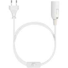 Cabo de luz pendente em material resistente ao fogo, soquete E26 para iluminação com plugue, luminária pendente flexível com soquete resistente