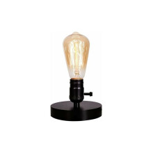 Compact Table Lamp, Minimalist Classic Design for Modern Home Decor, Sturdy Metal Base Industrial Steampunk Feel, E26-E27 Compatible (Bulb Not