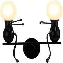 Ekologiczna lampa halogenowa, kreatywne, kreskówkowe lampy do sypialni z kutego żelaza, nordyckie, nowoczesne oświetlenie LED do pokoju