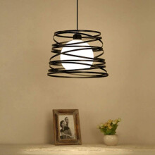 Pendellamper med glasskærm, industriel pendellampe med justerbar højde og spiralformet burdesign, antikorrosiv finish til køkkenø,