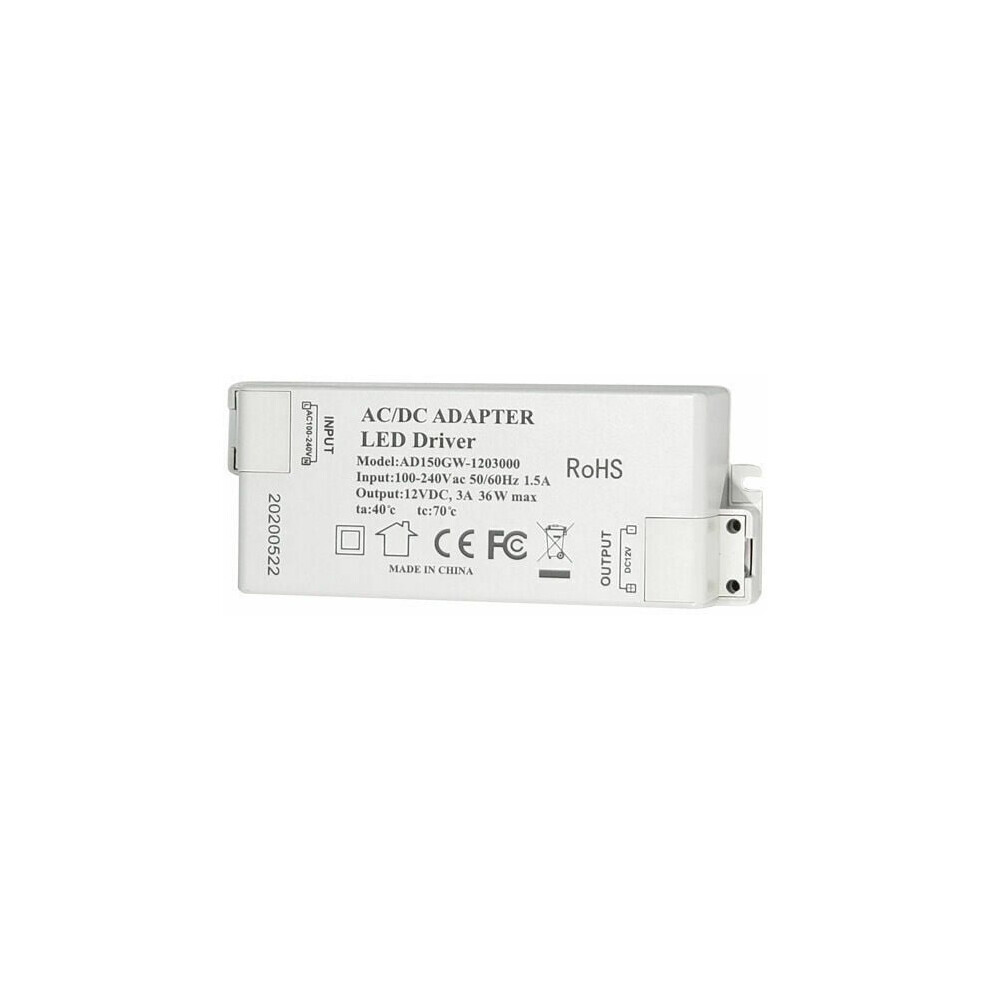 Constant Voltage Led Transformer, Dimmable Driver For Led Bulbs, No Flicker Universal Compatibility With Screw Terminals And Thermal Overload 9405630375855