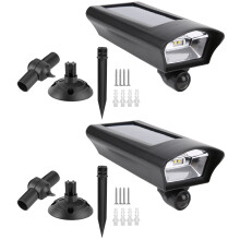 Energy Efficient LED Bulbs In Waterproof Solar Spotlights, Motion Sensor Wall Lights For Outdoor Security, Adjustable Garage Lighting System