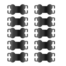 10st Halsband Plaat Metalen Hanger voor Outdoor Activiteit-Zwart