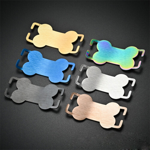 Étiquette pendentif pour collier de chien, 10 pièces,-Bleu 1
