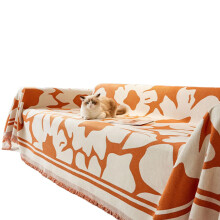 Blumenmuster-Sofabezug, wasserdichte-Orange Farbe 180 180