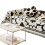 Modischer Sofabezug, Blumenmuster, Sofadecke,-Schwarz 180 260 1