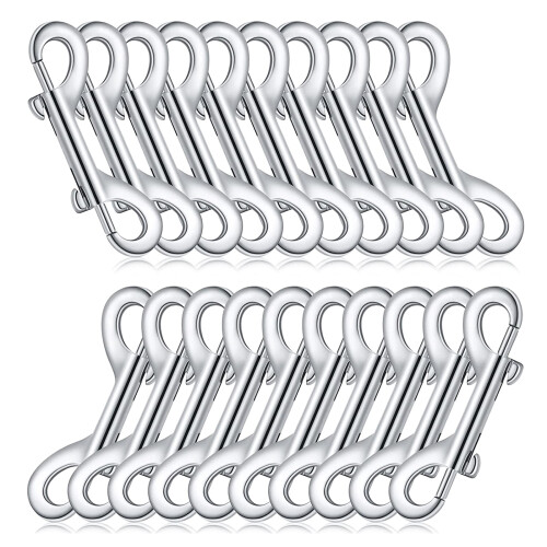 10/20Pcs Double Ended Bolts Snap Hook for Keychains Link Dog-20
