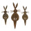 3Pcs Rabbit Yard Plugin Emblems Metal Animal Stake Garden Animal 1