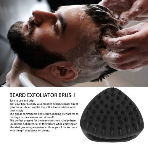 Silicone Bartpflegbürste für Männer, weicher flexibler Peeling-Bürste 2