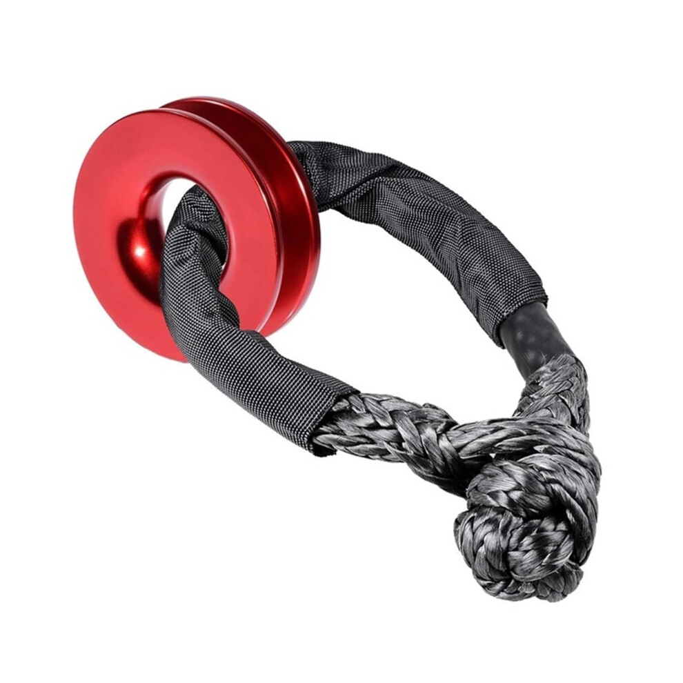 41000Lbs Winch Rope Synthetic Soft Shackle Rugged Shackles Recovery Ring Set With Protective Sleeve For Truck Set B 9189345036613