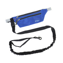 Multifunctional Dog Walking Waist Bag +Long Leash Set for-Blue