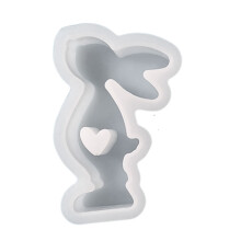 Pasen Konijn Siliconen Mal 3D Hart Konijn Kaars Schimmel DIY-L