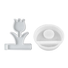 Candlesticks Silicone Molds Tulips Candle Holder Resins Molds-2