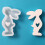 Easter Rabbit Candle Mold Heart Rabbit Aromatherapy Silicone-M 7