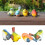 4 Stück Miniatur-Vogel-Dekofiguren, Vogelfiguren, Tiermodell, 2