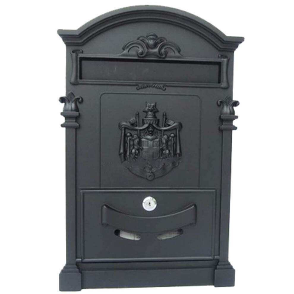 Wall Mounted Mailbox, Large Capacity Letterbox With Lock, 2 Keys, Vintage Finish 9426802305623