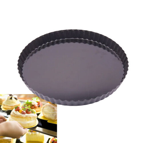 Round Tart Pans Removable Bottom Pie Pans Deep Bakings-8 inches 1