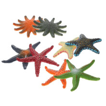 8 Pieces Marine Life Model Sea Creature Desktop Starfish Miniature Figures Mini Ornaments Desk Decor Mini Figurine Household Kids Toy Soft Glue