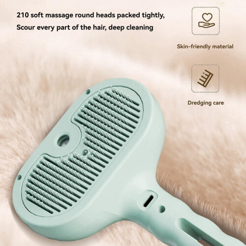 Pet deShedding Comb For Cats And Dogs With Massage Function Green Ref: 2204 2