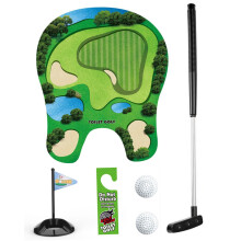 Toilet Golf Game, 1 Set Mini Golf Game, Funny Father's Day Gifts for Men, Husband, Boyfriend