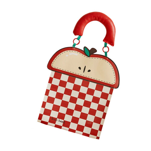 Bright Cartoon Wall Mounted Tissue Keeper Soft-plaid apple