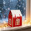 Papier-Weihnachtshaus-Geschenkbox-Set,-Rot 1Stk 6
