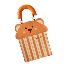 Playful Pattern Wall Hanging Tissue Container Easy-yellow bear