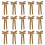 15Pcs/Pack Efficient Velvety Bowknots for Christmas-light brown 1