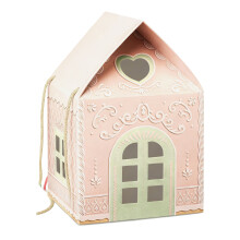 Festival Weihnachten Cottage Geschenkbox handgemachtes-Rosa 1Stk