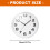 Horloge murale moderne avec chiffres 3D, mouvement-Blanc 3
