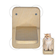 Cat Window Perch Hammock, Cat Shelf Wooden Window Seat for Kittens