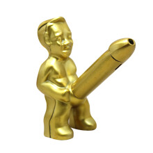Sculpture artistique en métal pour la maison ou le bureau, idée cadeau unique : statue dorée, serre-livres décoratif, forme créative et