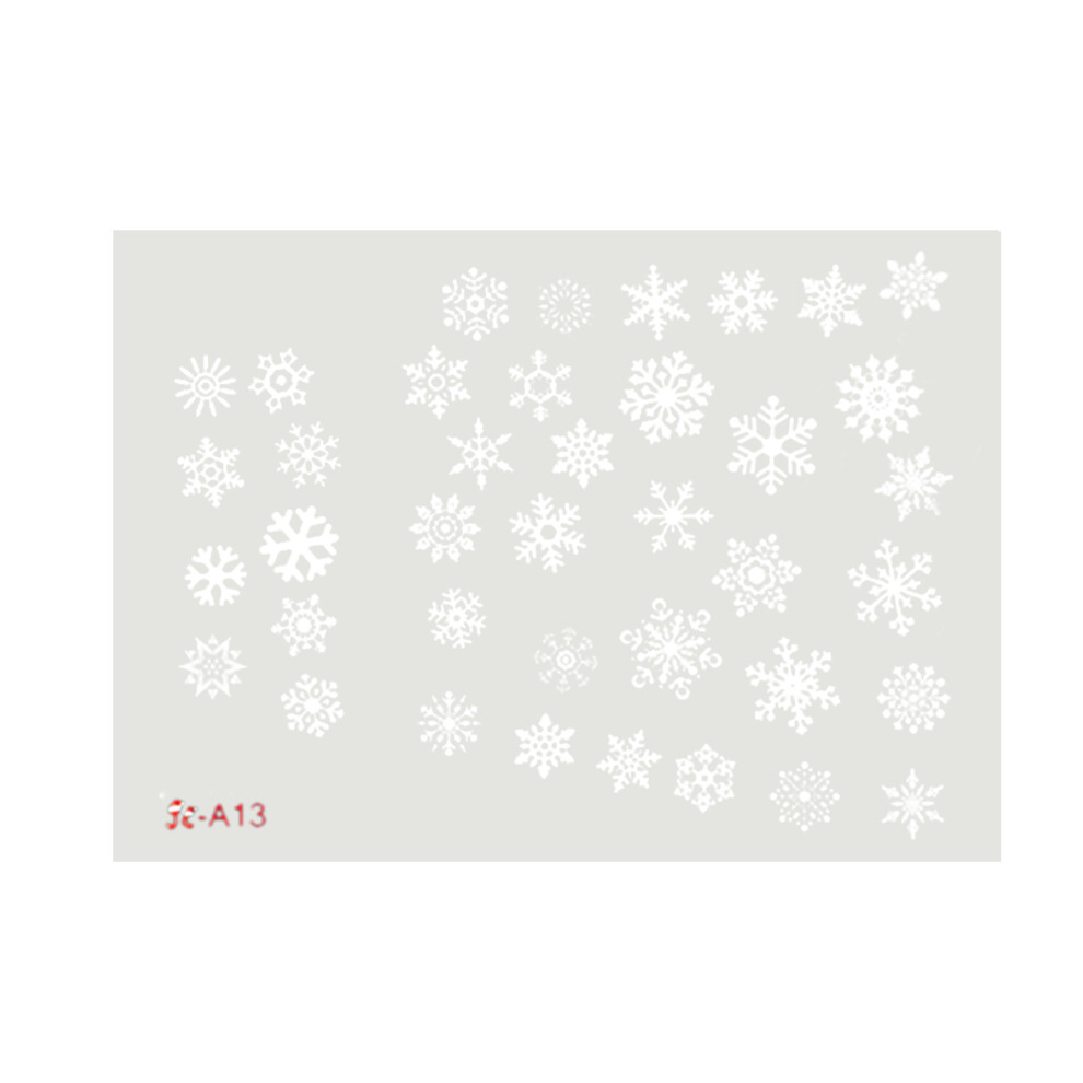 DIY Nail Decorations, Reusable Electrostatic PVC Snowflake Nail Art For Christmas, Glitter Snowflake Stickers, Lightweight And Portable Design For Wom