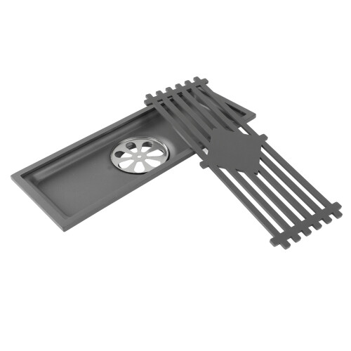 Linear Shower Drain, Rectangular Shower Drain with Removable Grate for Efficient Water Management 2
