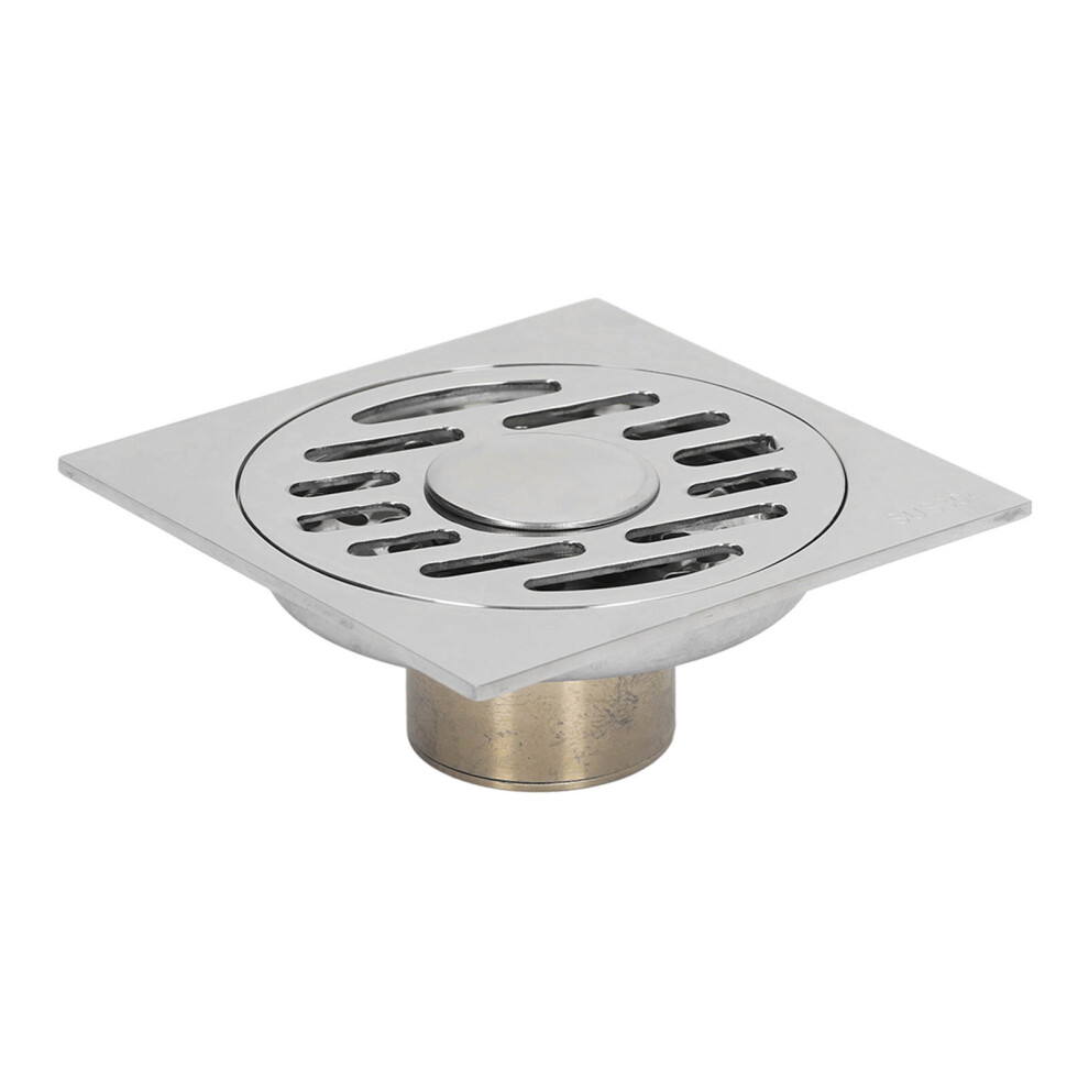 Electroplated Square Shower Drain Kit, 304Ss & Copper, Large Floor Drain 5091373367512