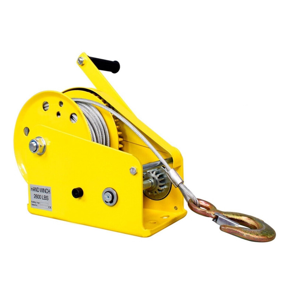 Manual Hand Winch, 2600 Pounds, 40 M, 3 M/Min, Alloy Steel, Bidirectional Selflocking Towing Jack 9412369224743