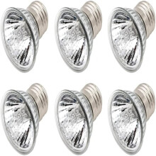 Full Spectrum Turtle Lights, Metal And Glass Heat Bulbs For Rickets Prevention And Digestion Improvement In Reptile Environments (Set Of 6)