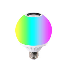 RGB Colors Bluetooth Speaker Light Bulb, E27 Smart LED Music Playing Lamp with Remote Control, Dimmable Adjustable Light Color Bulb, Wireless Remote