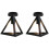 Lustre de teto moderno preto com design triangular e cabo de comprimento ajustável, feito de material resistente e adequado para diversos estilos de 1