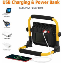Rechargeable Led Work Light, Energy Saving CoB Led Super Bright And Portable For Outdoor Jobsite