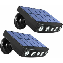 Projecteurs extérieurs à détecteur de mouvement, panneau solaire divisé, installation facile, éclairage de haute qualité ultra-lumineux du