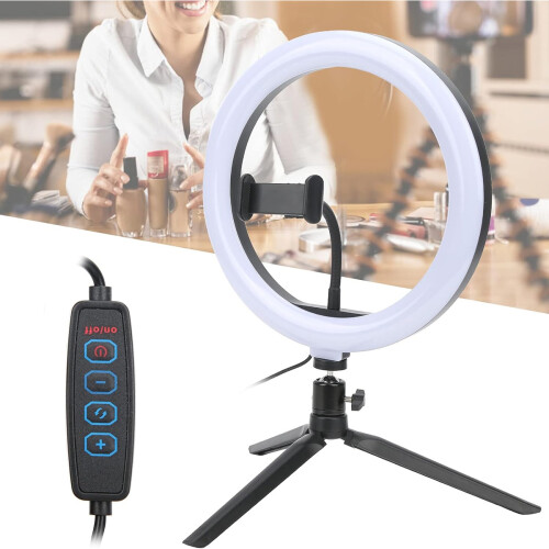 Illuminate Your Path: 10 Inch Led Ring Light, Adjustable Brightness For Customizable Lighting Solutions 2